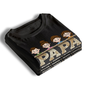Le bonheur, c'est un câlin de grand-père - T-shirt, sweat à capuche, sweat-shirt unisexe personnalisé pour la famille - Cadeau d'anniversaire pour grand-père, papa