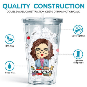 It's A Good Day To Teach Tiny Humans - Teacher Personalized Custom Clear Acrylic Tumbler - Gift For Teacher, Back To School