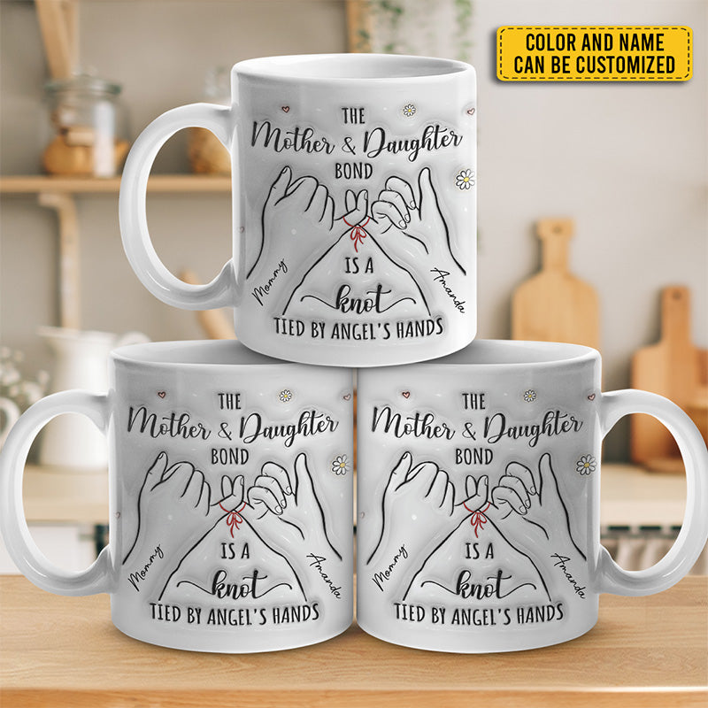 Le lien mère-fille est indissociable - Mug personnalisé 3D à effet gonflé - Cadeau pour maman et fille