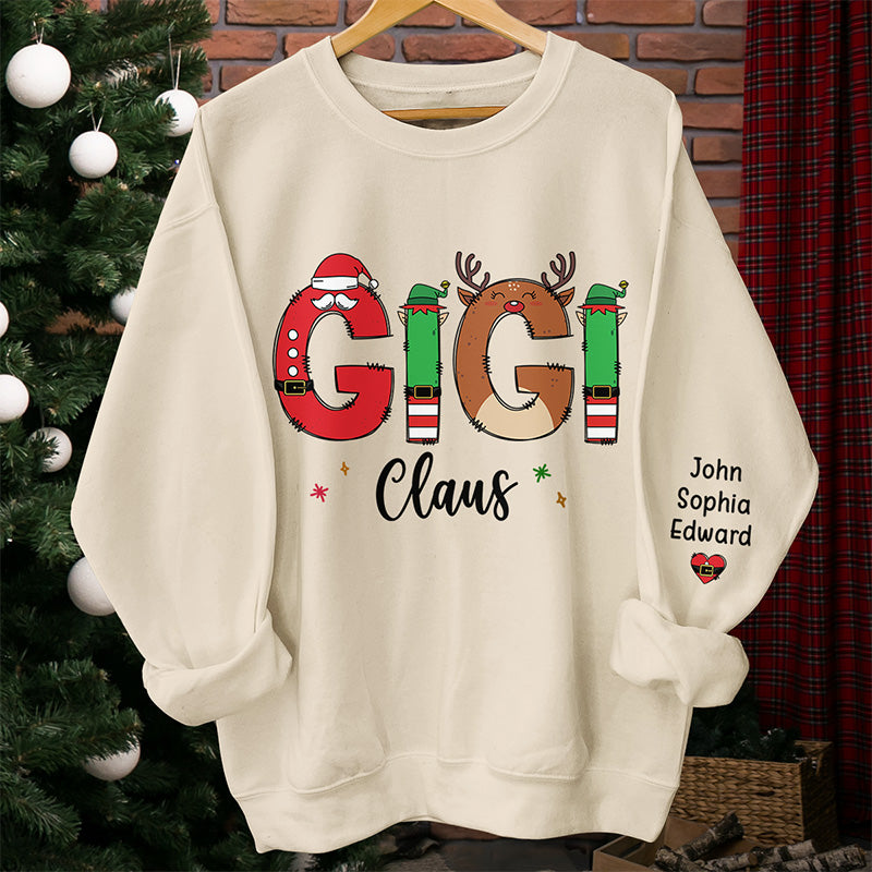 Mes plus grandes bénédictions, appelez-moi Gigi - Sweat-shirt unisexe personnalisé avec motif sur la manche - Cadeau de Noël pour maman, grand-mère