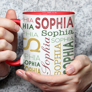 Vœux chaleureux et bisous de guimauve - Tasse personnalisée pour la famille - Cadeau de Noël pour les membres de la famille
