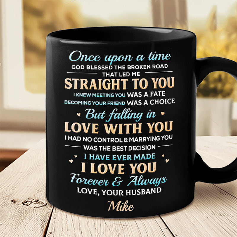 T'épouser était la meilleure décision - Tasse noire personnalisée pour couple - Cadeau pour mari et femme, anniversaire