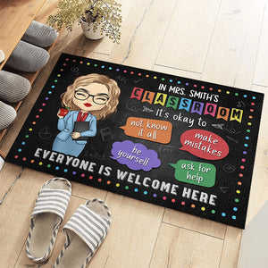 It's Ok To Make Mistakes And Ask For Help - Teacher Personalized Custom Home Decor Decorative Mat - House Warming Gift For Teacher, Back To School