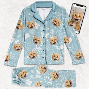 Pyjama photo personnalisé pour un Noël festif et canin - Pyjama photo personnalisé pour chien et chat - Cadeau de Noël pour propriétaires et amoureux des animaux
