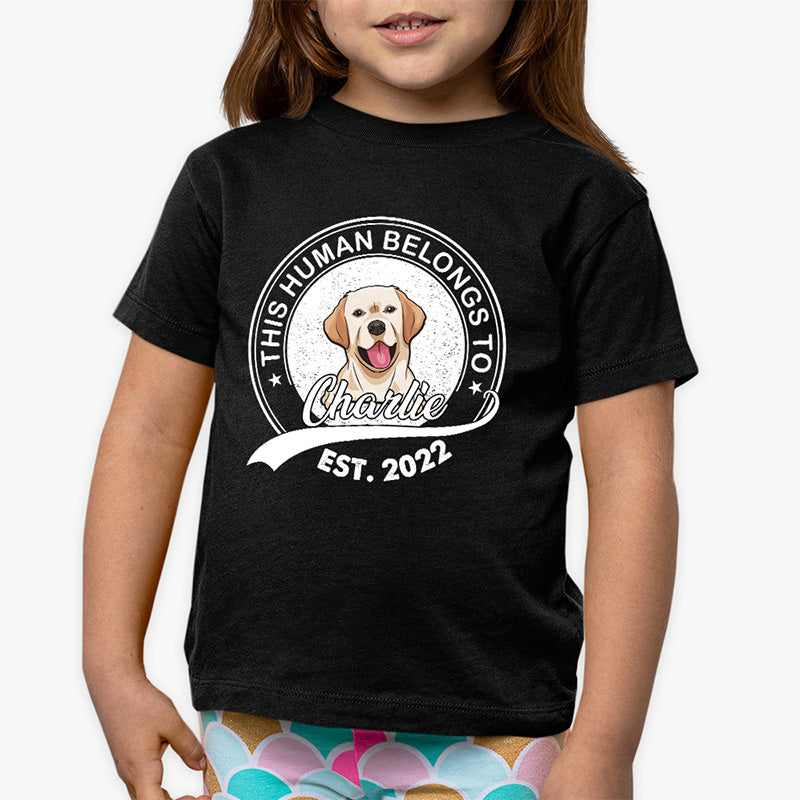 T-shirt enfant personnalisé avec photo de chien - Cadeau pour enfant, propriétaire d'animaux et amoureux des animaux