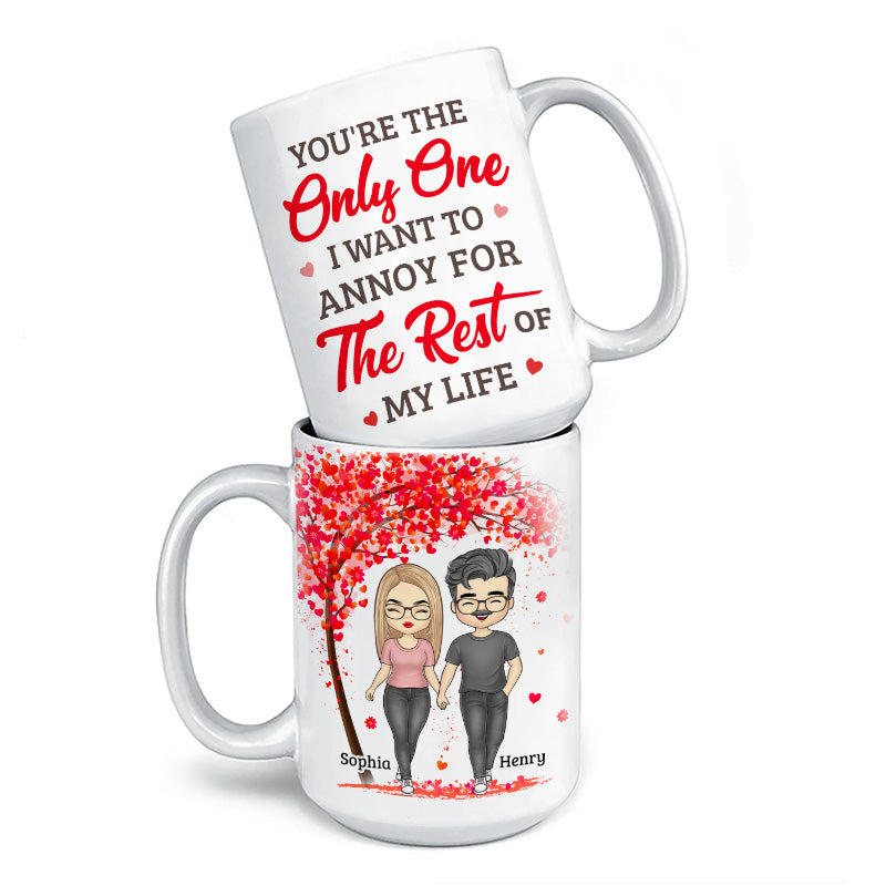 Je veux juste te tenir la main pour toujours - Tasse personnalisée pour couple - Cadeau pour mari et femme, anniversaire