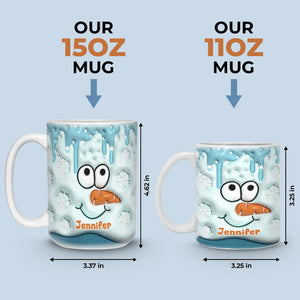 Bonjour décembre - Mug personnalisé avec effet gonflé en 3D - Cadeau de Noël pour les membres de la famille