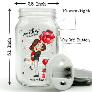 Le soleil de ma vie - Lampe personnalisée en pot Mason pour couple - Cadeau pour mari et femme, anniversaire