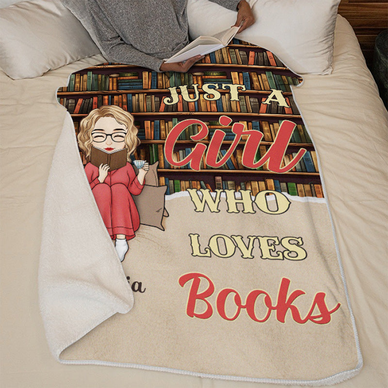 Une fille qui aime les livres, c'était moi - Couverture personnalisée - Cadeau de Noël pour les amoureux des livres