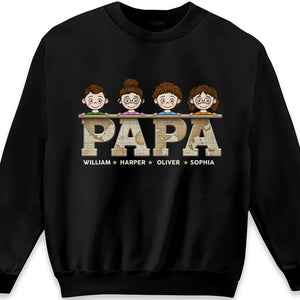 Le bonheur, c'est un câlin de grand-père - T-shirt, sweat à capuche, sweat-shirt unisexe personnalisé pour la famille - Cadeau d'anniversaire pour grand-père, papa