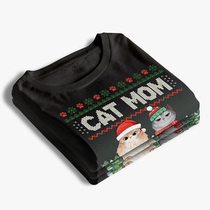 Le plus beau Noël - T-shirt, sweat à capuche et sweat-shirt unisexe personnalisé avec chat - Cadeau de Noël pour les propriétaires et les amoureux des animaux