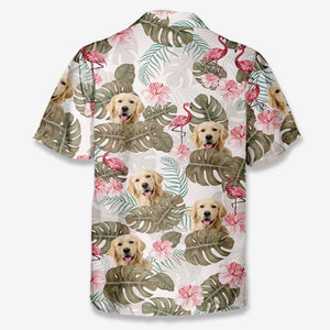Custom Photo Summer Is Coming On Way - Dog & Cat Personalized Custom Unisex Tropical Hawaiian Aloha Shirt - Summer Vacation Gift, Gift For Pet Owners, Pet Lovers