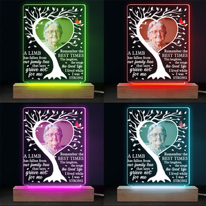 Photo personnalisée : souvenez-vous des meilleurs moments - Lumière LED 3D personnalisée en forme de mémorial - Cadeau de condoléances pour les membres de la famille