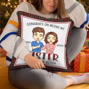 Félicitations pour être devenu mon frère et ma sœur ! Coussin personnalisé pour la famille ! Cadeau pour frères et sœurs