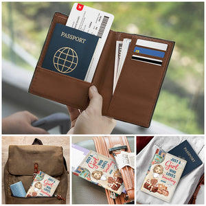 Just A Girl Who Loves Traveling - Personalized Passport Cover, Passport Holder - Gift For Bestie