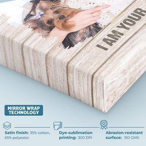 Photo personnalisée « Je promets d'être ton meilleur ami » - Toile verticale personnalisée pour chien - Cadeau pour les propriétaires et les amoureux des animaux