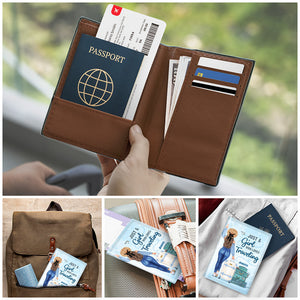 Voyagez sans regrets - Étui de passeport personnalisé - Cadeau pour votre meilleure amie