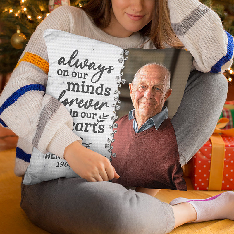 Photo personnalisée « N'ayez pas peur » - Coussin personnalisé commémoratif - Cadeau de condoléances pour les membres de la famille