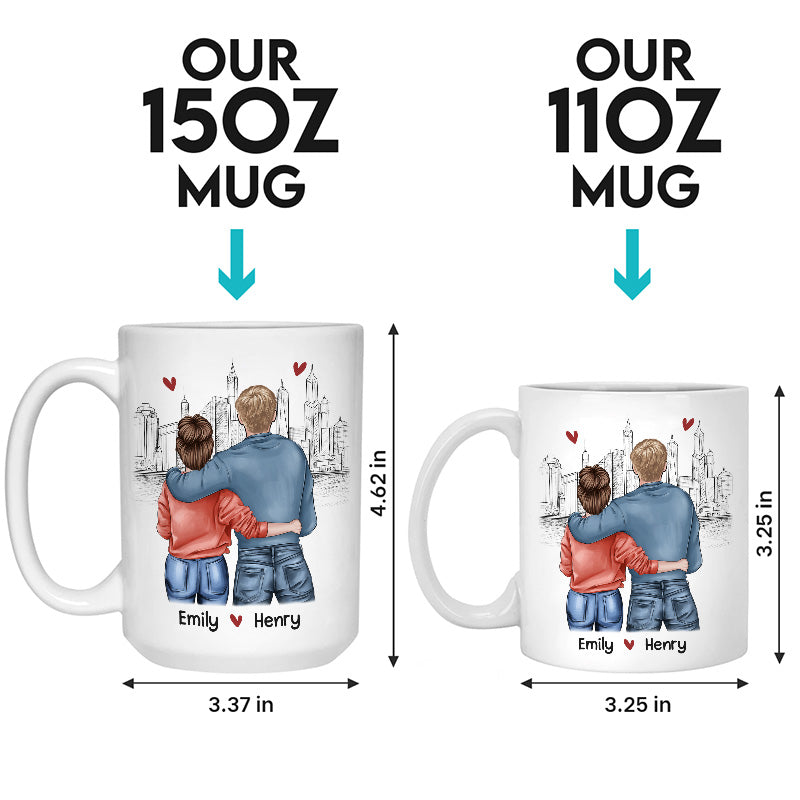 Je t'ai rencontré, je t'ai aimé, je t'aime - Tasse personnalisée pour couple - Cadeau pour mari et femme, anniversaire