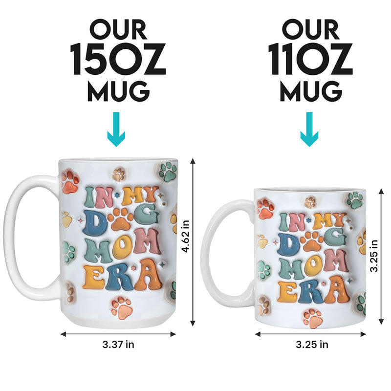 À l'ère de mon papa à fourrure - Mug personnalisé avec effet gonflé en 3D pour chien et chat - Cadeau pour les propriétaires et les amoureux des animaux