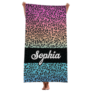 The Playful Pattern - Bestie Personalized Custom Beach Towel - Gift For Best Friends, BFF, Sisters