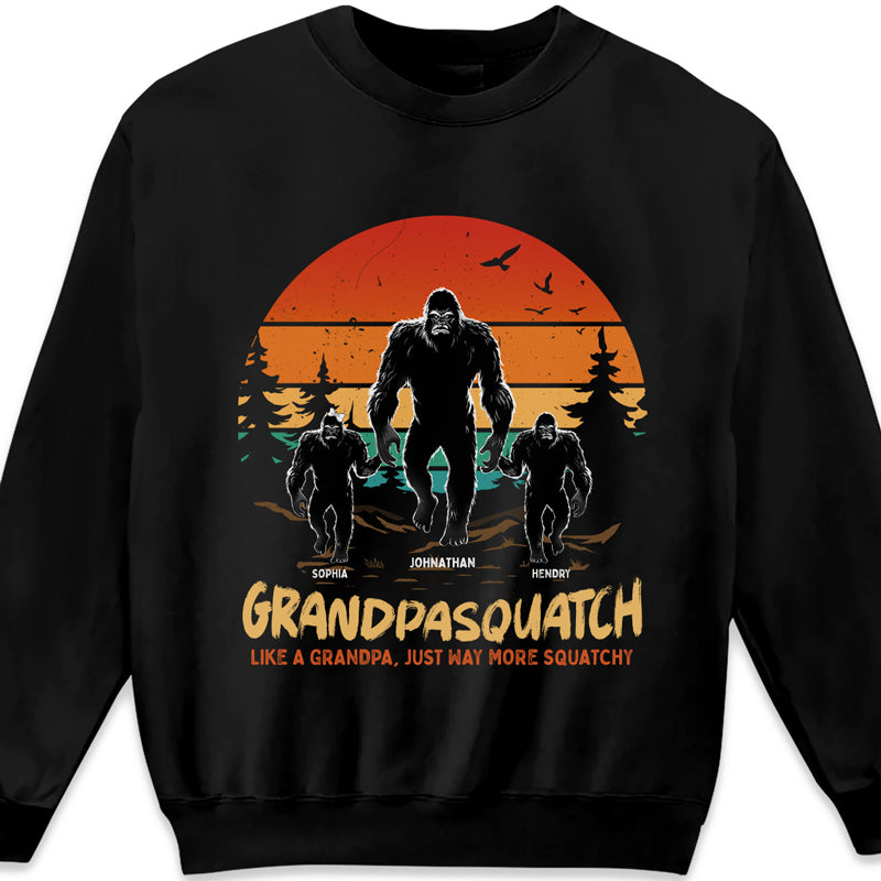 Comme un papa, grand-père, juste plus accroupi - T-shirt unisexe personnalisé pour la famille, sweat à capuche, sweat-shirt - Cadeau de fête des pères, d'anniversaire pour papa, grand-père