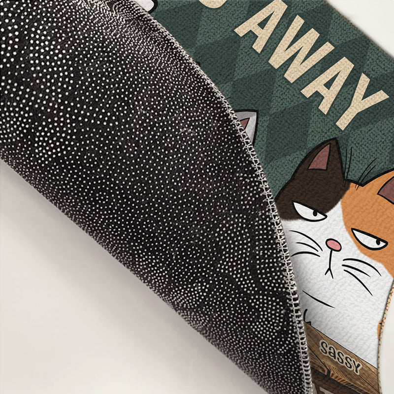 Partez sans friandises pour chat ! Tapis décoratif personnalisé pour chat ! Cadeau pour propriétaires et amoureux des animaux