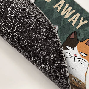 Partez sans friandises pour chat ! Tapis décoratif personnalisé pour chat ! Cadeau pour propriétaires et amoureux des animaux