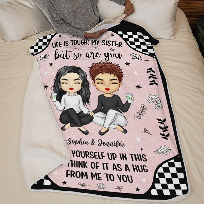 J'aimerais pouvoir te serrer dans mes bras maintenant - Couverture personnalisée Bestie - Cadeau pour meilleures amies, BFF, sœurs