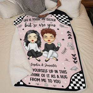 J'aimerais pouvoir te serrer dans mes bras maintenant - Couverture personnalisée Bestie - Cadeau pour meilleures amies, BFF, sœurs