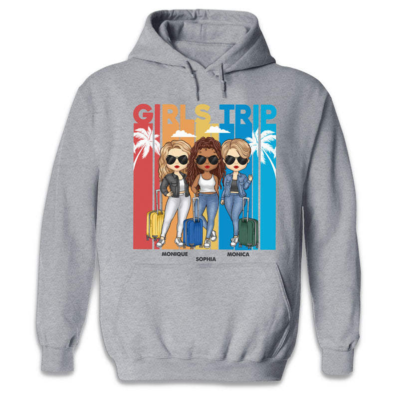 T-shirt unisexe personnalisé « Allons-y avec nous » – Vacances d'été, cadeau pour meilleure amie, meilleure amie, sœurs