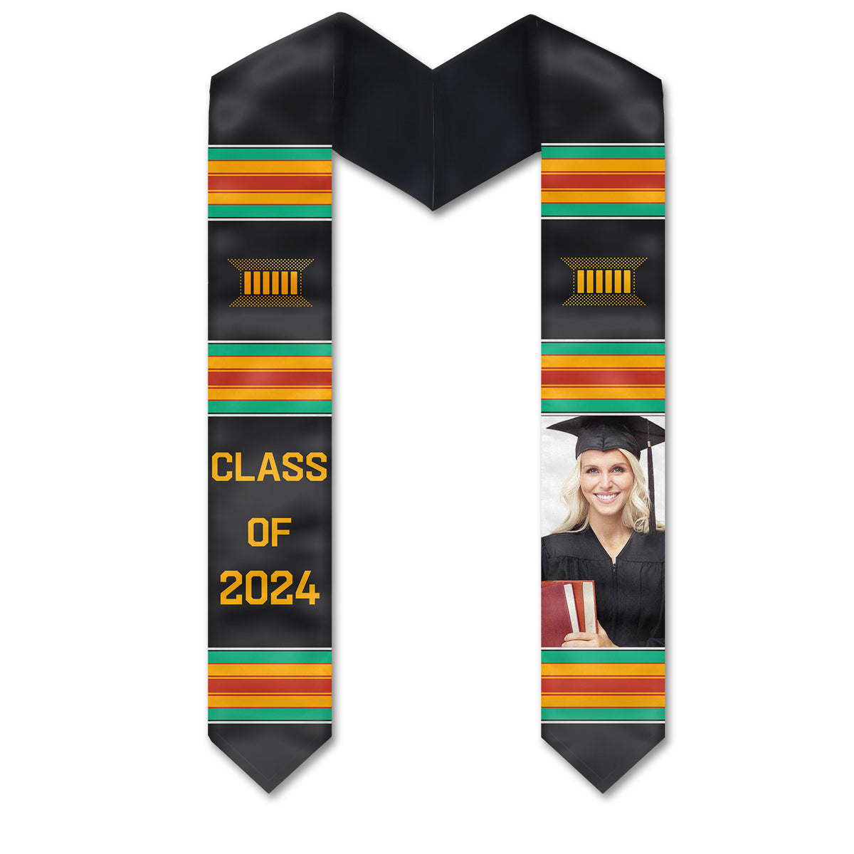 Cérémonie de remise des diplômes 2024 - Étole de remise des diplômes personnalisée - Télécharger une image, cadeau de remise des diplômes