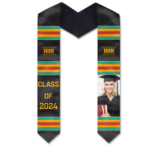 Cérémonie de remise des diplômes 2024 - Étole de remise des diplômes personnalisée - Télécharger une image, cadeau de remise des diplômes