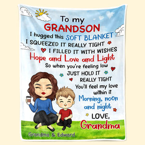 J'ai serré cette douce couverture dans mes bras - Couverture personnalisée pour la famille - Cadeau d'anniversaire pour maman, grand-mère
