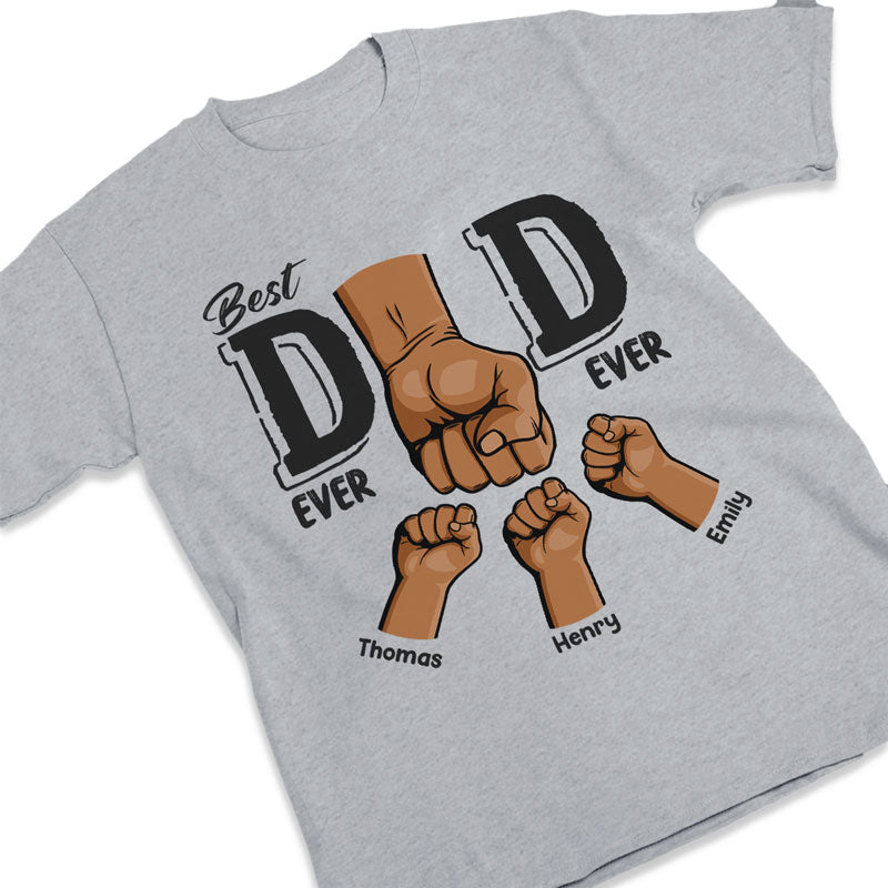 Meilleur papa de tous les temps - T-shirt, sweat à capuche, sweat-shirt unisexe personnalisé pour la famille - Cadeau de fête des pères et d'anniversaire pour papa