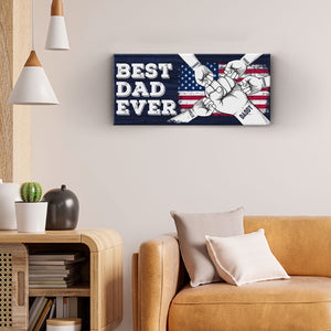 Best Dad Ever - Family Personalized Custom Rectangle Shaped Home Decor Wood Sign - Father's Day, House Warming Gift For Dad