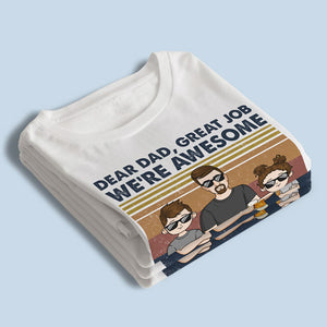 Cher papa, excellent travail, je suis génial, merci Young - T-shirt unisexe personnalisé pour la famille, sweat à capuche, sweat-shirt - Cadeau de fête des pères, d'anniversaire pour papa