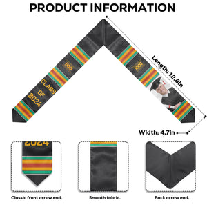 Cérémonie de remise des diplômes 2024 - Étole de remise des diplômes personnalisée - Télécharger une image, cadeau de remise des diplômes