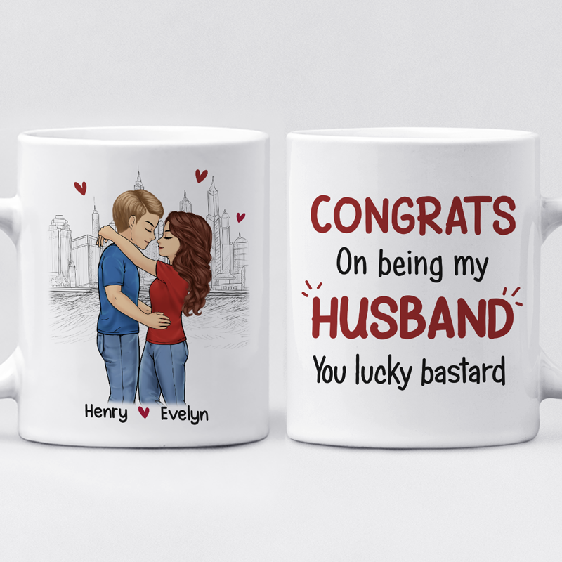 Félicitations pour être devenu mon meilleur ami ! Mug personnalisé pour couple ! Cadeau pour mari et femme, anniversaire