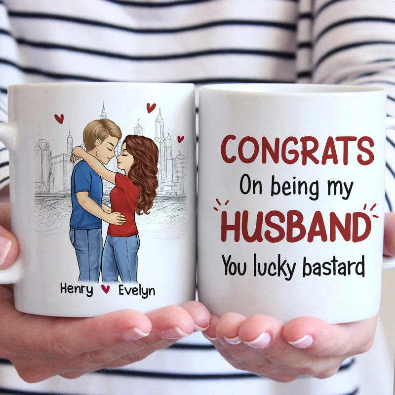 Félicitations pour être devenu mon meilleur ami ! Mug personnalisé pour couple ! Cadeau pour mari et femme, anniversaire