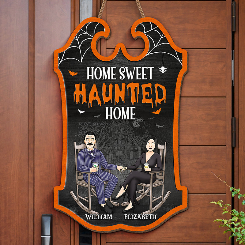 Ils sont bizarres, mystérieux et effrayants - Panneau en bois personnalisé pour décoration d'intérieur - Cadeau d'Halloween pour mari et femme