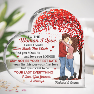 Je veux juste être ton dernier tout - Plaque acrylique personnalisée en forme de cœur pour couple - Cadeau pour mari et femme, anniversaire