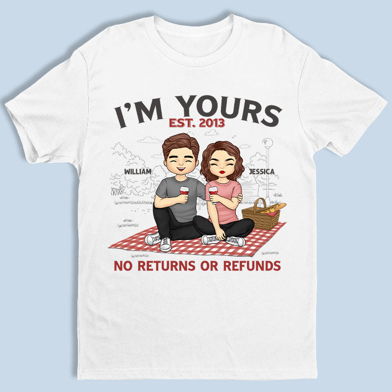 Je suis à toi depuis - T-shirt unisexe personnalisé pour couple, sweat à capuche, cadeau pour mari et femme, anniversaire