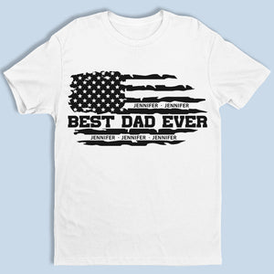 Meilleur papa du monde - T-shirt, sweat à capuche, sweat-shirt unisexe personnalisé pour la famille - Cadeau de fête des pères et d'anniversaire pour papa