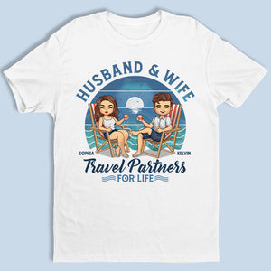 Nous sommes partenaires de voyage pour la vie - T-shirt unisexe personnalisé, sweat à capuche, sweat-shirt - Cadeau pour mari et femme, anniversaire