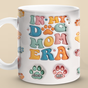 À l'ère de ma maman à fourrure - Mug personnalisé avec effet gonflé en 3D pour chien et chat - Cadeau pour les propriétaires et les amoureux des animaux