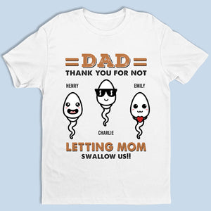 Thank You For Saving Us - Family Personalized Custom Unisex T-shirt, Hoodie, Sweatshirt - Father's Day, Birthday Gift For Dad