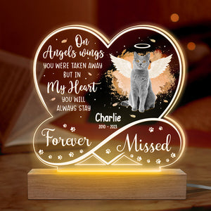 Custom Photo Forever Missed - Memorial Personalized Custom Infinity Heart Shaped 3D LED Light - Sympathy Gift For Pet Owners, Pet Lovers