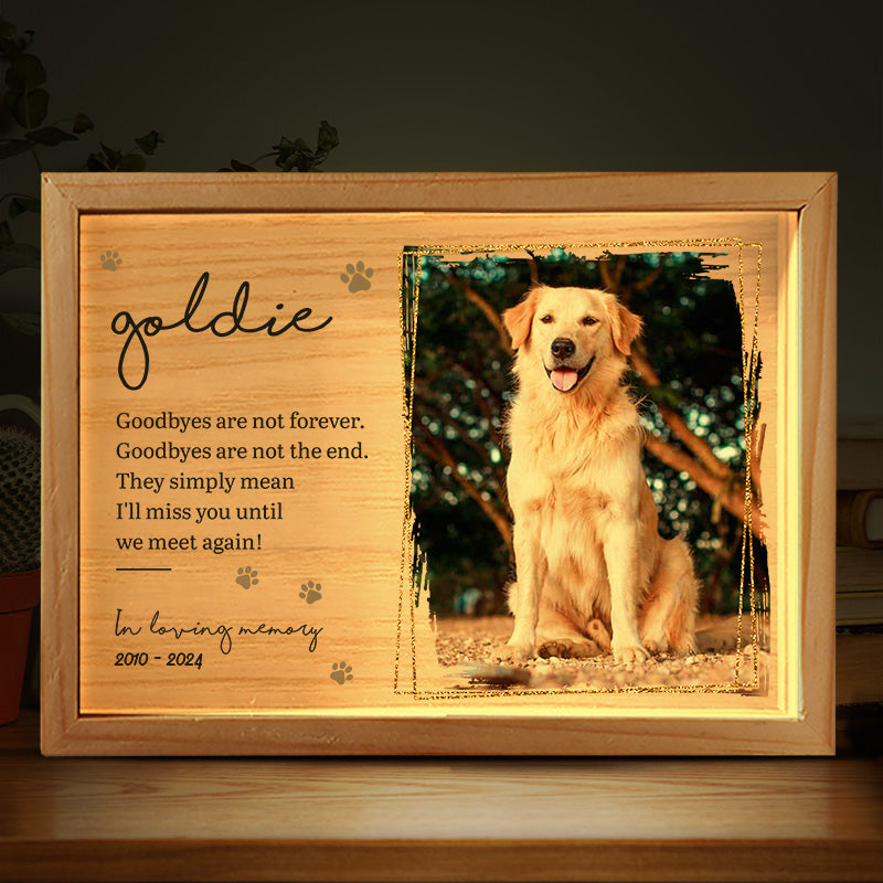 Photo personnalisée que vous auriez vécue pour toujours - Cadre lumineux personnalisé commémoratif - Cadeau de condoléances pour les propriétaires et les amoureux des animaux