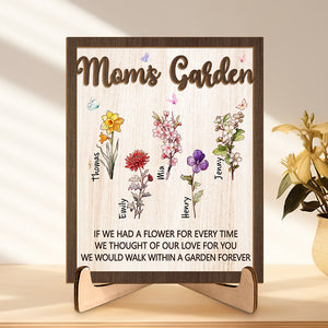 J'ai pensé à mon amour pour toi - Plaque en bois personnalisée à 2 couches avec support - Cadeau de pendaison de crémaillère pour maman, grand-mère